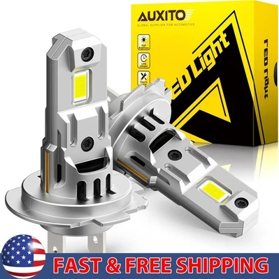 AUXITO Super White H7 Headlight LED Bulb Conversion Hi-Lo Beam Lamp 6500K 2/4X - Image 1 of 4