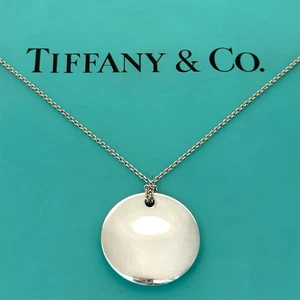 AUTHENTIC Tiffany & Co Necklace- Elsa Peretti - 24mm Round Pendant - RRP £670 - Picture 1 of 10