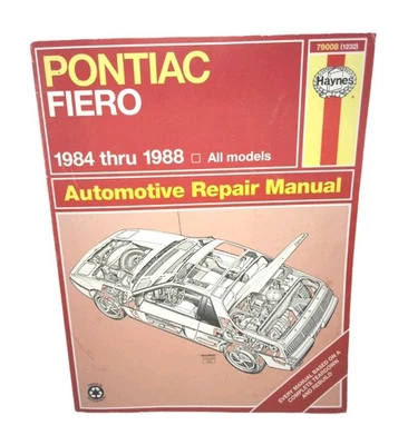 Manual de reparación automotriz Haynes Pontiac Fiero 1984 a 1988 #1232 Foto 1 de 4