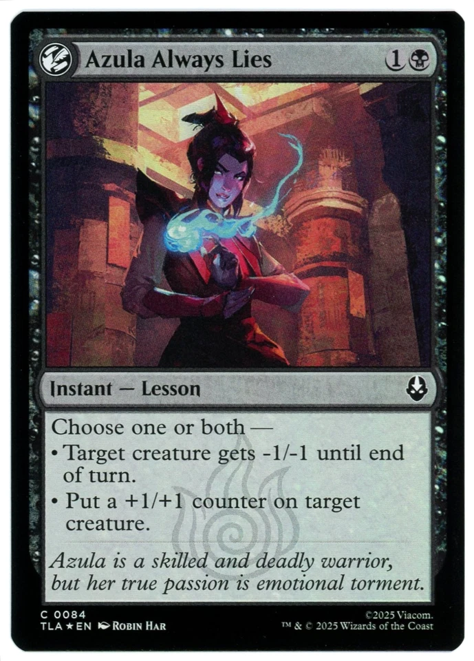 Azula Always Lies (Foil) - 0084 - Avatar: The Last Airbender TLA - MTG - NM/M - Image 1 of 1