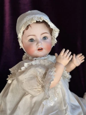 Boneca rara antiga alemã 24" Bruno Schmidt 1294 cabeça bisque personagem infantil - Imagem 1 de 4