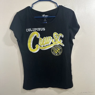 Columbus Crew SC MLS Tshirt Womens Large Black Fan Wear NWT - Image 1 of 4