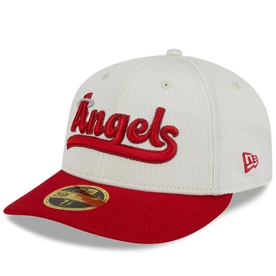 Men's New Era Cream/Red Los Angeles Angels City Connect Batting Practice Low - Image 1 of 4