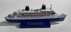 Original Norwegian Cruise Line Norway 8.75” Cruise Ship Boat Resin Model Figure - Picture 1 of 4