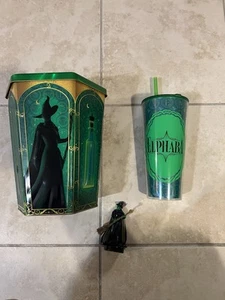 Wicked Elphaba Wizard of Oz Tumbler Cup Popcorn Tin Movie Regal EXCLUSIVE SET - Picture 1 of 9