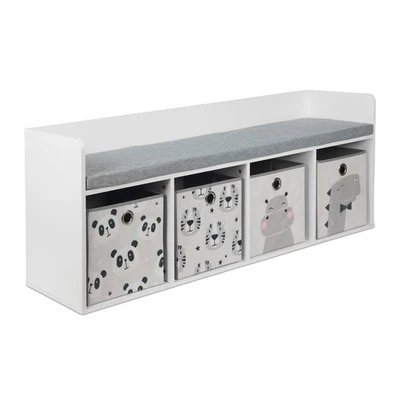 Kinderbank Lesebank Sitzregal Kindersitztruhe Spielzeugregal Sitzkommode Kinder - Bild 1 von 4