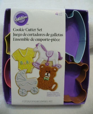 Juego de 4 cortadores de galletas Wilton Baby Shower Foto 1 de 2