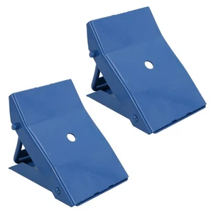 Steel Safety Wheel Chocks Blocks Trailer Caravan Horsebox Motorhome TE832 - Picture 1 of 8