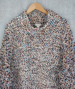 Suéter Caslon Mujer Plus 3X Grueso Tejido Relajado Confeti Cuello Simulado Pullover - Imagen 1 de 19