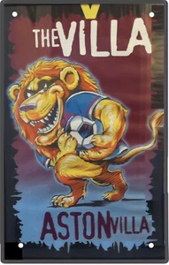 ASTON VILLAS FOOTBALL METAL SIGN PLAQUE - Picture 1 of 1