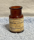 EARLY  1/12 oz QUININE SULPHATE amber bottle Mallinckrodt Chemical MALARIA empty