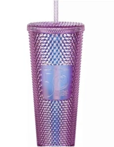 Disney Starbucks Pink Purple Studded 24oz Tumbler 50th Anniversary Castle Neu mit Etikett - Bild 1 von 2