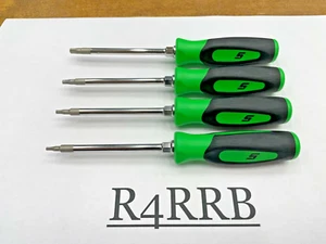 NEW AUCTION Snap-on Tools USA GREEN MINI Soft Grip TORX Screwdriver Set SGTX40BG - Picture 1 of 8