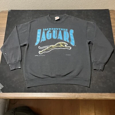 Sudadera Jacksonville Jaguars Nuez moscada Vintage Años 90 Logo Prohibido NFL Cuello Redondo EE. UU. Foto 1 de 4