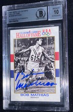 Bob Mathias "Gold Medal HOF" Signed Autographed Rookie Card Beckett RC Grade 10