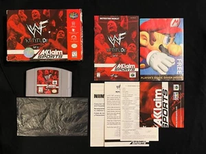 WWF Attitude (Nintendo 64, 1999) Box Manual Complete CIB N64 - Picture 1 of 15