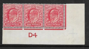 M5(1) 1d Scarlet EDVII De La Rue control D4 Imperf MONTATO COME NUOVO - Foto 1 di 1