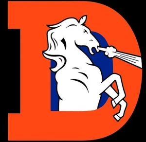 Imán de refrigerador L37 Denver Broncos logotipo del equipo de fútbol americano de la NFL de 4 pulgadas - Imagen 1 de 2
