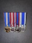 Court Mounted Miniature Medal Set, Golden, Diamond, Platinum Jubilee & Police LS