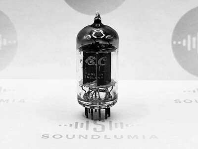 1x Brimar B339 (ECC83+) Placas Largas Negras Cuadradas Getter - G.E.C. Etiqueta - GB '52 Foto 1 de 4