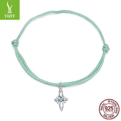 VALENTINO Bracciale croce luce stella argento sterling 925 moda catena donna regali gioielli