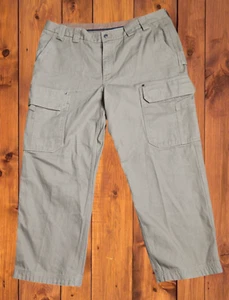 Duluth Trading Co Cargo Pants Men 42x30 (TAG 32x34)Tan Flex Fire Hose Canvas - Picture 1 of 6