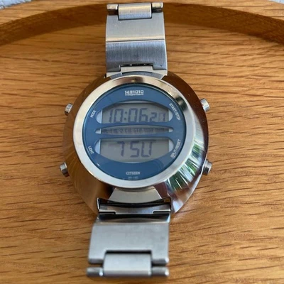 Citizen Quartz Digital Wristwatch Stainless Steel Round Case Unisex Watch - Image 1 of 4