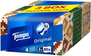 , Scatola Di Fazzoletti Di Carta, 3 Scatole Da 80 Fazzolettini Monouso, 4 Veli,  - Foto 1 di 12