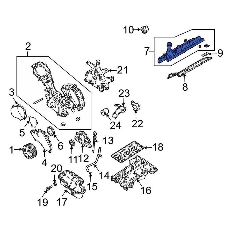 For Infiniti QX56 2007-2010 Infiniti 13264ZE01A Left Engine Valve Cover - Изображение 1 из 1