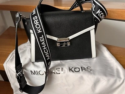 Michael Kors MK  Ledertasche Schwarz/ Weiß Neu - Bild 1 von 4