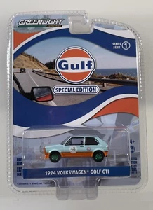 CHASE GREENLIGHT 1:64 1974 VOLKSWAGEN GOLF GTI GULF OIL SERIES 1 FACTORY SEALED! - Picture 1 of 3