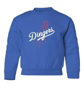 Kike Hernandez Cody Bellinger Los Angeles Dodgers Dingers Youth Crewneck Sweater - Picture 1 of 4