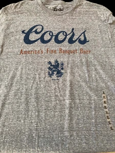 Camiseta gris Coors Logo Cool Elegante Bebedores de Cerveza Montañas Rocosas - Imagen 1 de 4
