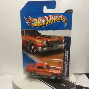 Hot Wheels 2011 '70 Chevrolet Monte Carlo Orange Black TAMPO ERROR RARE NIP MC5 - Picture 1 of 12