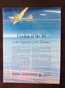 1940’s vintage original color ad Alcoa Aluminum WWII theme beautiful - Picture 1 of 1
