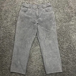 Vintage Lee Dungarees Corduroy Pants Mens 38x32 Gray Loose Straight Leg (36x30) - Picture 1 of 10