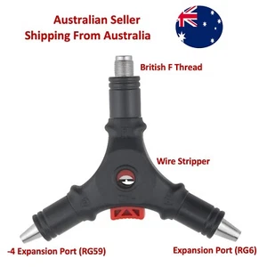 4in1 F Connector Installation Tool RG59 RG6 Coaxial Cable Wire Stripper - Picture 1 of 4