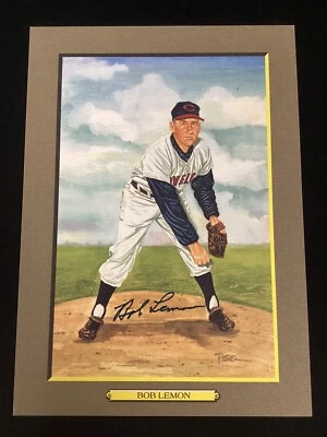 Bob Lemon Signed Perez Steele Great Moments Postcard HOF Indians Autograph TPG - Image 1 of 2