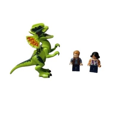 Lote de 3 minifiguras Lego Jurassic World Dilophosaurus, Sammy & Owen  Foto 1 de 4