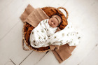 BABY MUSLIN WRAP Green Palm Organic Muslin Baby Wrap- Hunny Snuggle Kids