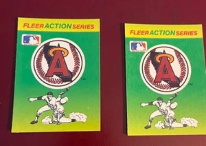 (2) 1990 Fleer Action Series Baseball California Angels Stickers Collectibles - Picture 1 of 2