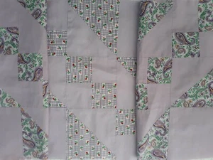 Lot of 3 Vintage Large Quilt Blocks Squares Size 12 x 12" in Fabric  - Picture 1 of 12