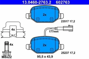 ALFAROMEO MITO BREMSBELÄGE HINTERACHSE (STANDARDANLAGE LUCAS TRW) - Bild 1 von 2