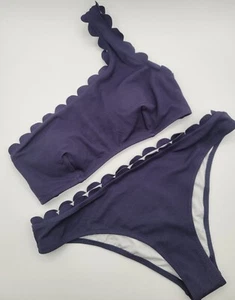 Bikini para mujer CUPSHE Rain Of Petals borde ondulado de un hombro grande 12-14 - Imagen 1 de 8