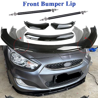For Hyundai Accent Front Bumper Lip Part Accessories Splitter+Spoiler Body - Изображение 1 из 4