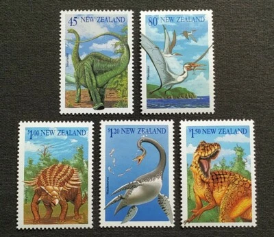 1993 New Zealand Extinct Animals Dinosaurs 5v Stamps Mint NH - Image 1 of 2