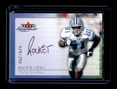 2000 Fleer Autographics Raghib "Rocket" Ismail On Card Auto SP /250 Cowboys - Image 1 of 2