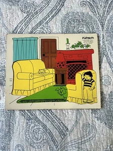 Vintage Playskool Look-Inside Tray Puzzle 7 Pieces “Hide And Seek” 320-05 - Picture 1 of 8