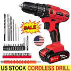 21V Cordless Drill Driver Combi Home DIY Gardening Electric Tools Fast Charger