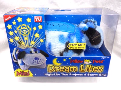 As Seen on TV ~ MINI DREAM LITES Pillow Pets Night-Lite BLUE CAMO PUPPY - Image 1 of 4